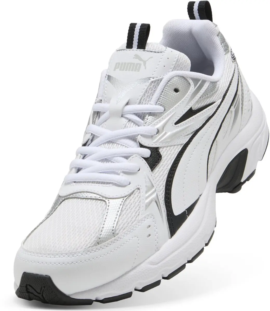 PUMA Milenio Tech Unisex Sneakers - Wit/Zwart/Zilver - afbeelding 6 van 6