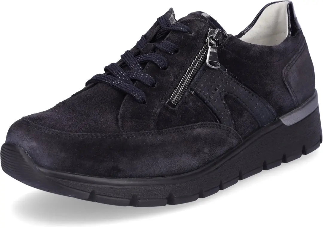 Waldläufer dames leren sportschoenen middernachtblauw 7