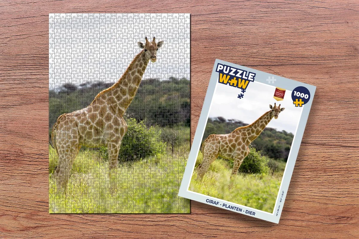 PuzzleWow Giraf Legpuzzel 1000 Stuks - Multicolor