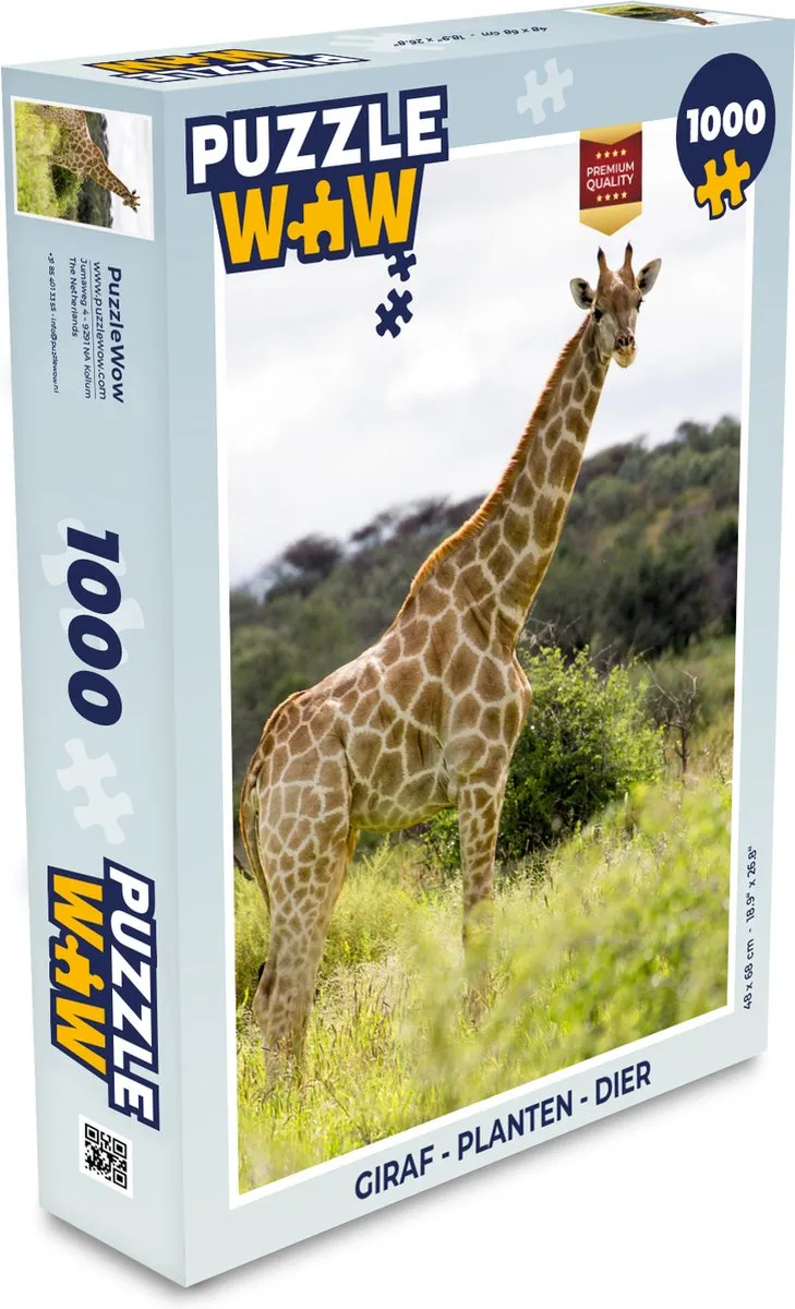 PuzzleWow Giraf Legpuzzel 1000 Stuks - Multicolor