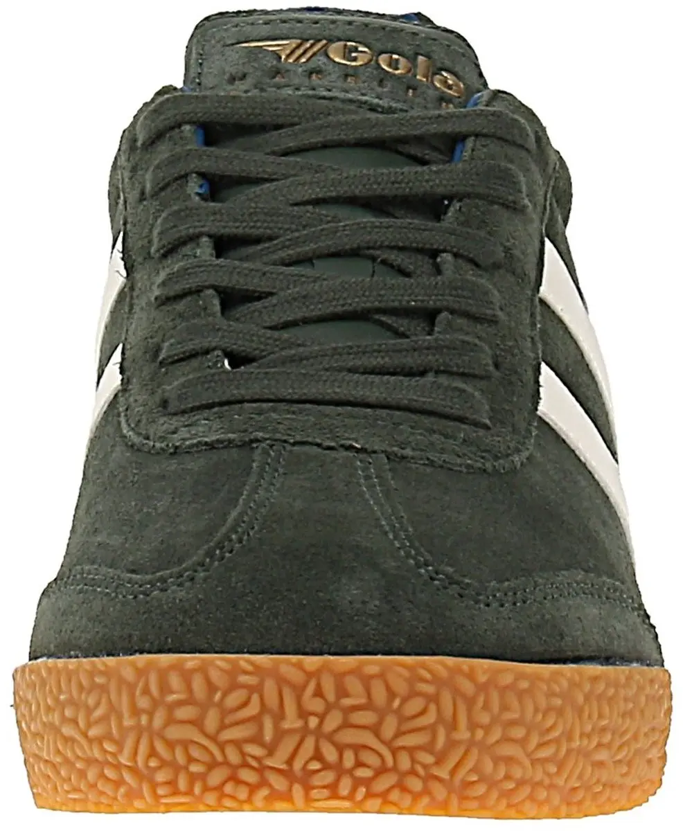 Gola Harrier CMA192 Herensneaker - Donker Khaki/Off White/Marineblauw - afbeelding 2 van 6