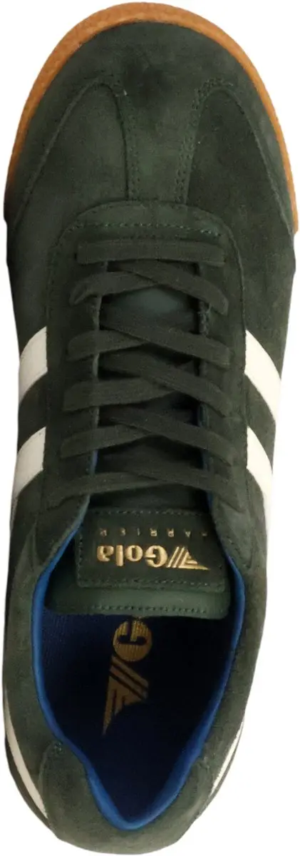 Gola Harrier CMA192 Herensneaker - Donker Khaki/Off White/Marineblauw - afbeelding 5 van 6