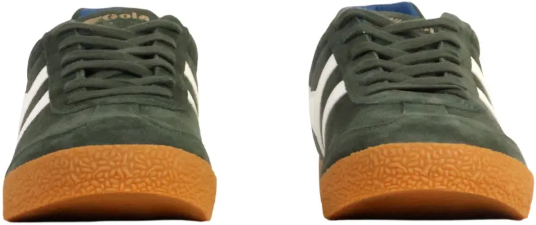 Gola Harrier CMA192 Herensneaker - Donker Khaki/Off White/Marineblauw - afbeelding 6 van 6