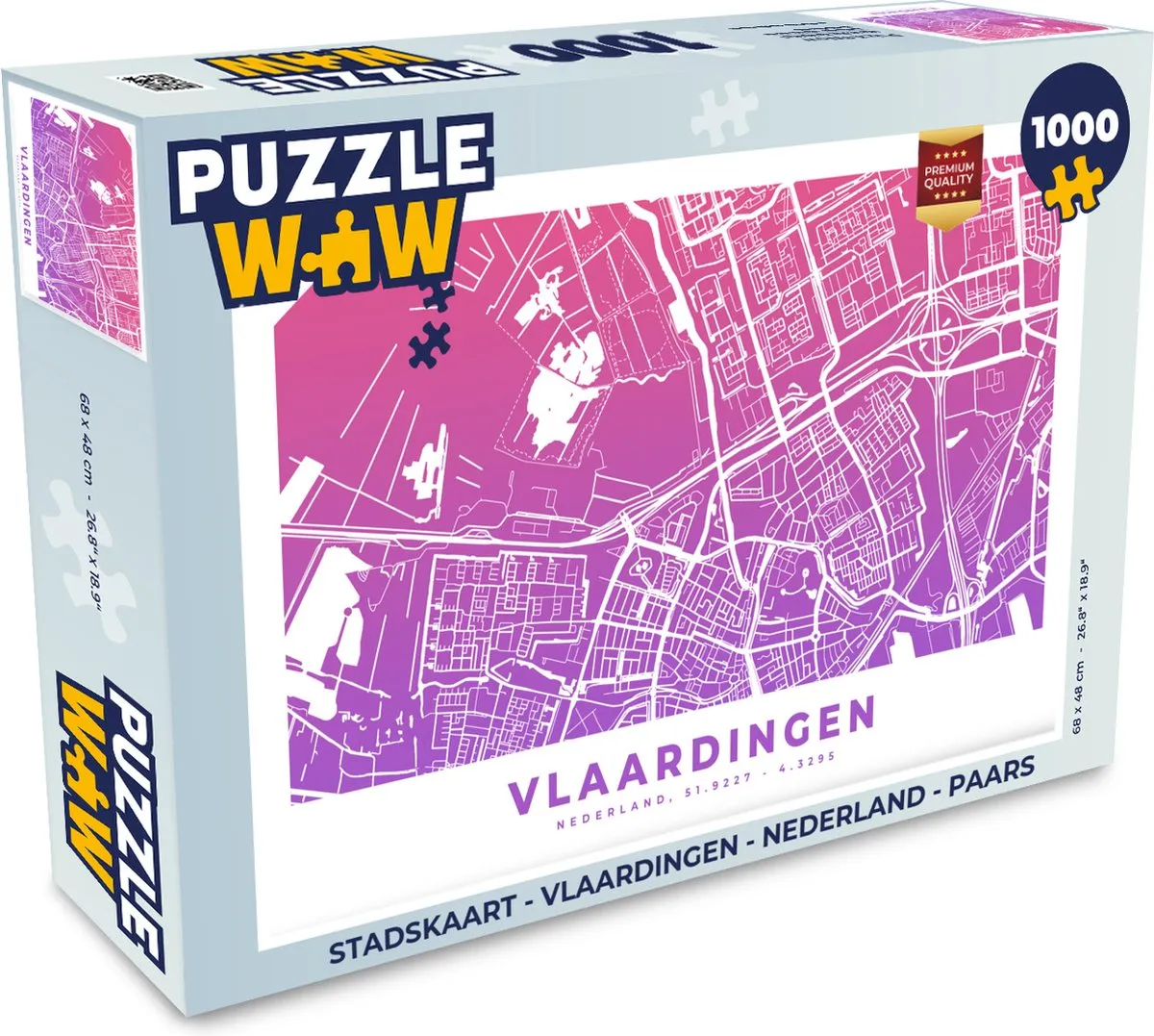 PuzzleWow Stadskaart Vlaardingen Nederland