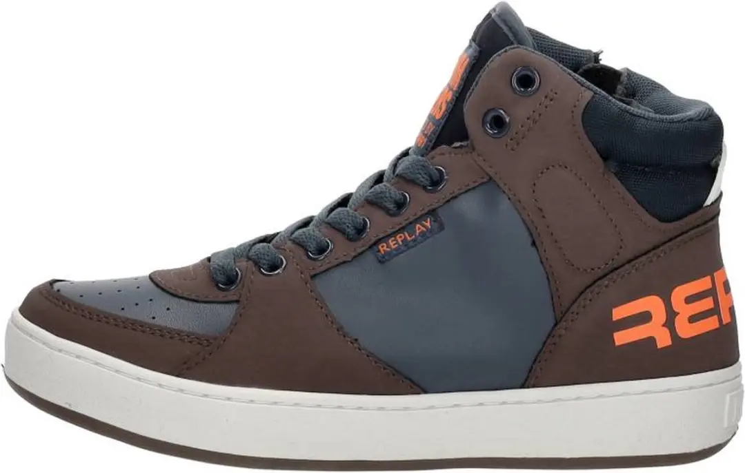 Replay Cobra Hoge Sneakers Jongens - Blauw - Maat 33 - afbeelding 2 van 6