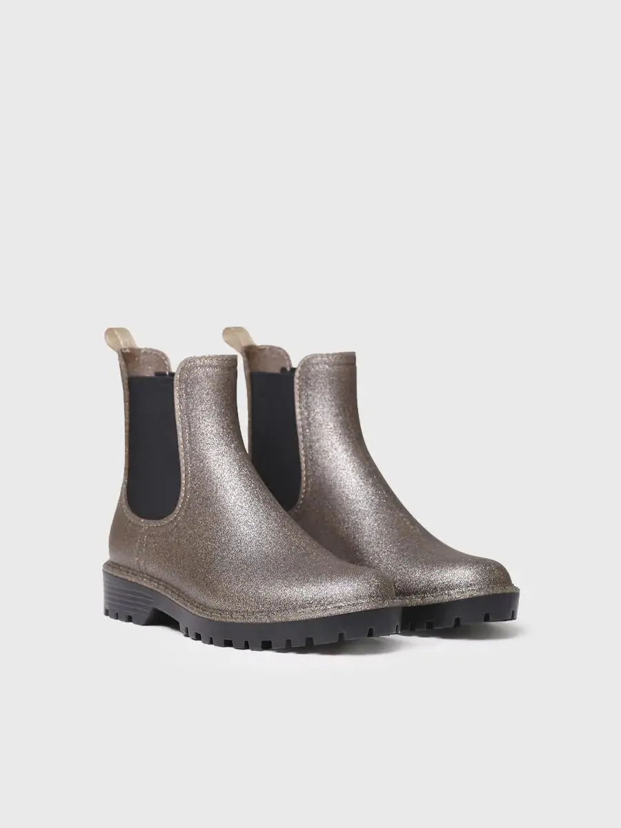 Glitterregenlaarzen voor dames in Chelsea-stijl