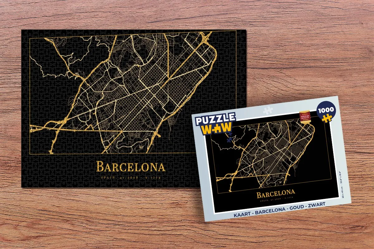 PuzzleWow Barcelona Legpuzzel 1000 Stuks - Multicolor