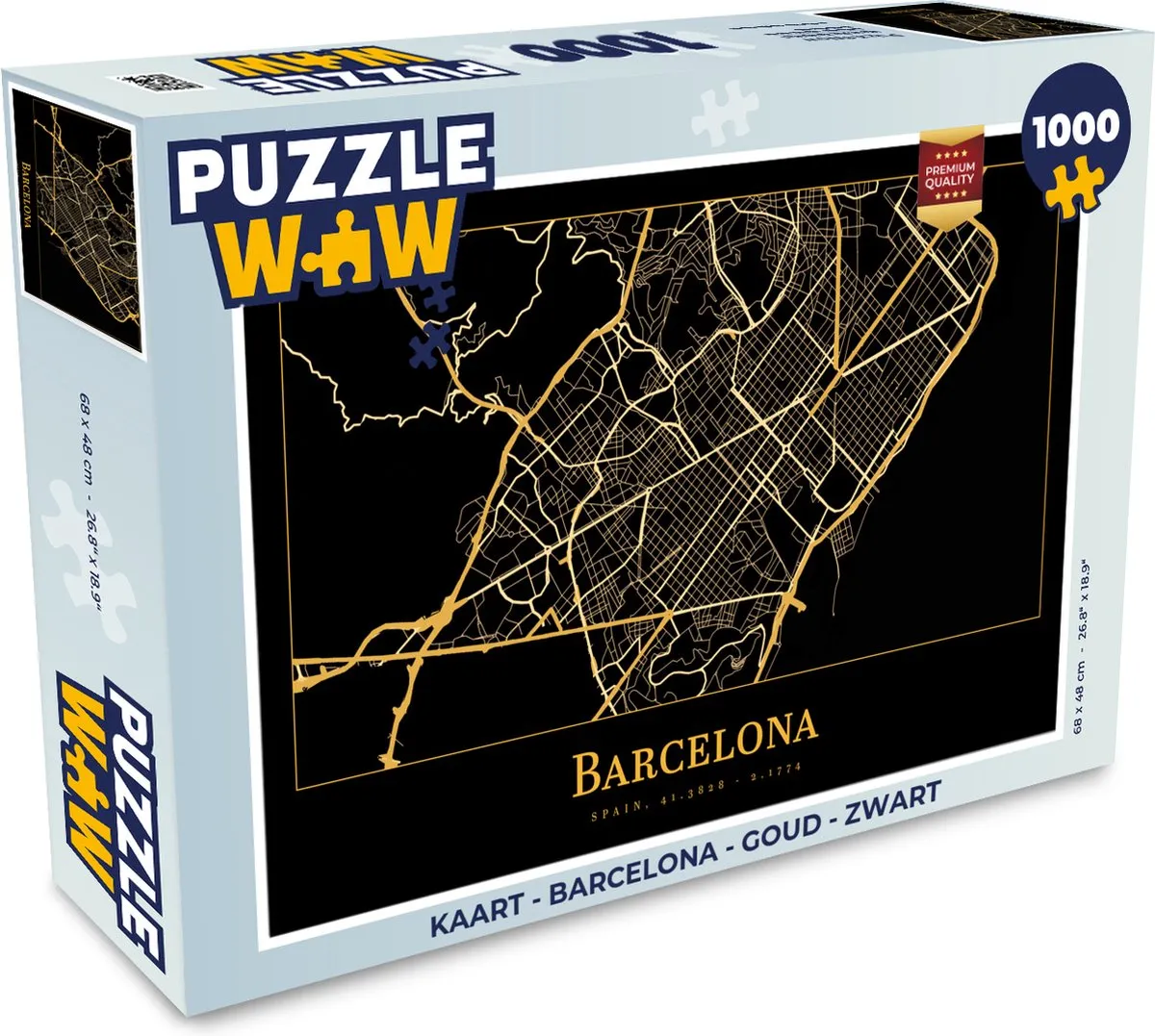 PuzzleWow Barcelona Legpuzzel 1000 Stuks - Multicolor