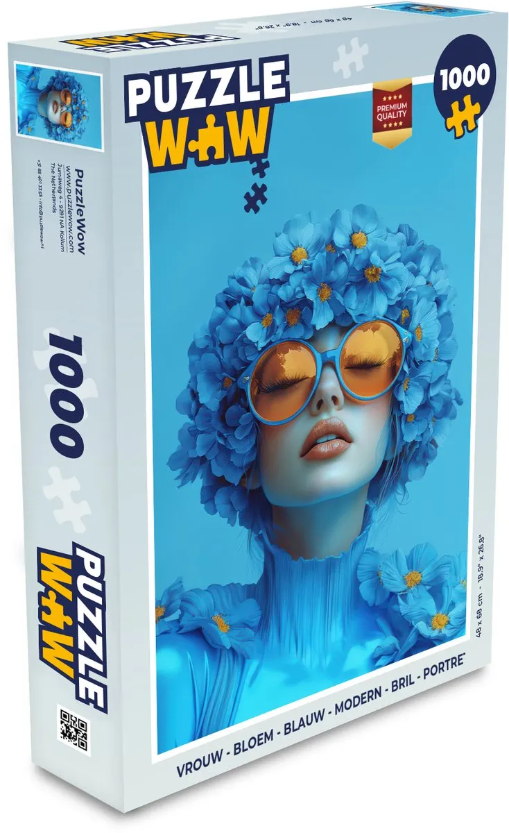 PuzzleWow Vrouw Bloem Legpuzzel 1000 Stuks