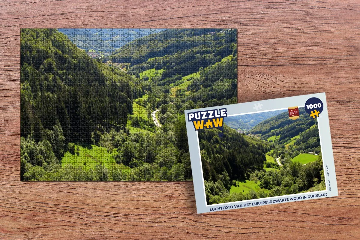 PuzzleWow Legpuzzel Europese Zwarte Woud 1000 Stuks - Multicolor