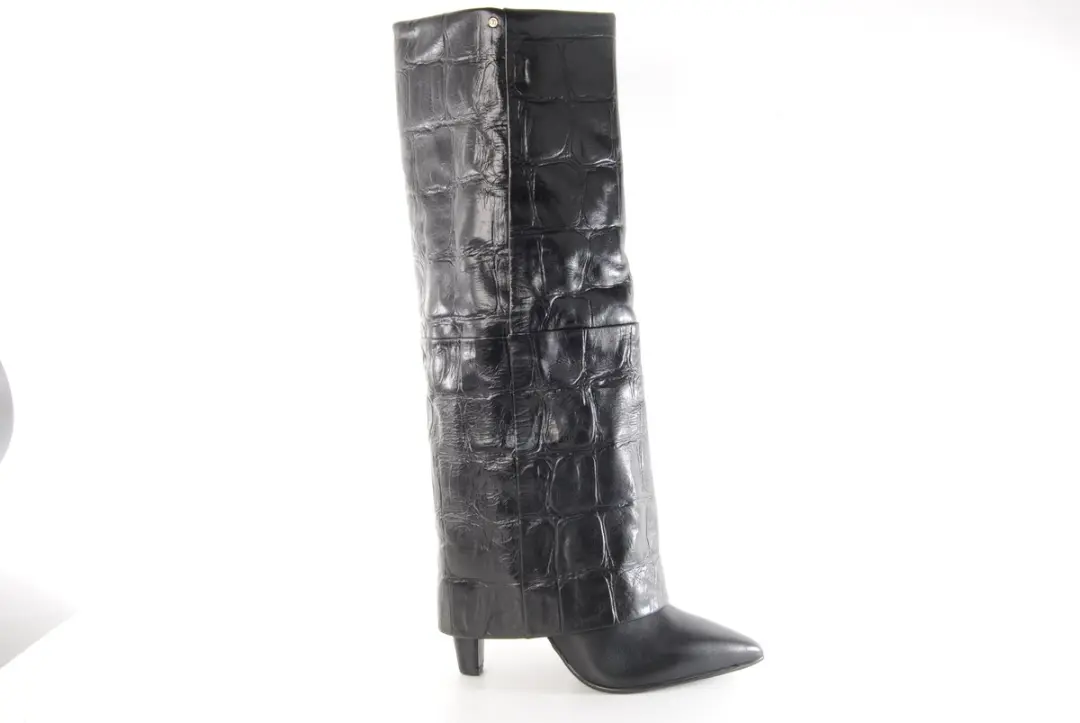 Bronx dames laars Jadey leder crocco print zwart