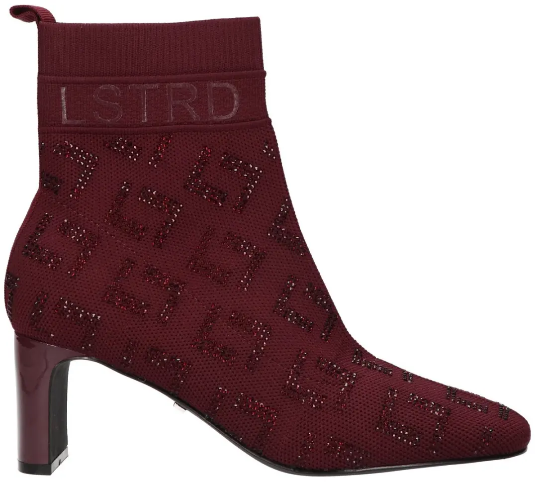La Strada Enkellaars Bordeaux Knitted