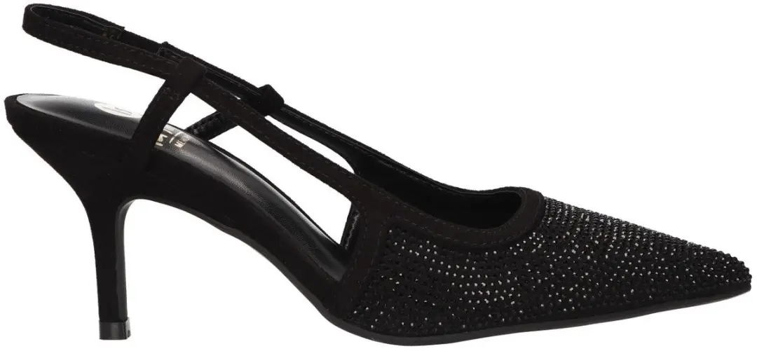 La Strada Slingback Pump Zwart Met Steentjes