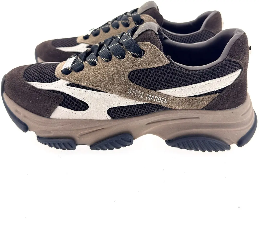 Steve Madden Front Row sneaker bruin / combi, 41 / 7