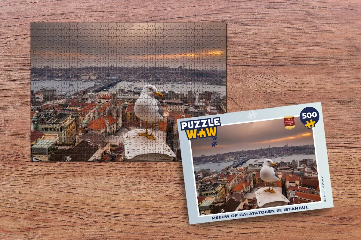 PuzzleWow Istanbul Architectuur Legpuzzel 500 Stuks - Multicolor