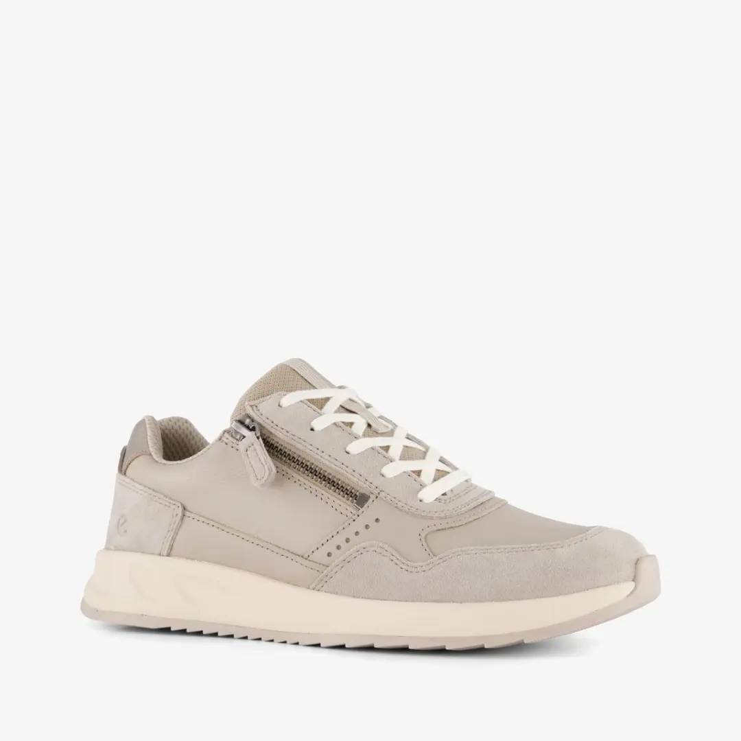 ECCO leren dames sneakers beige