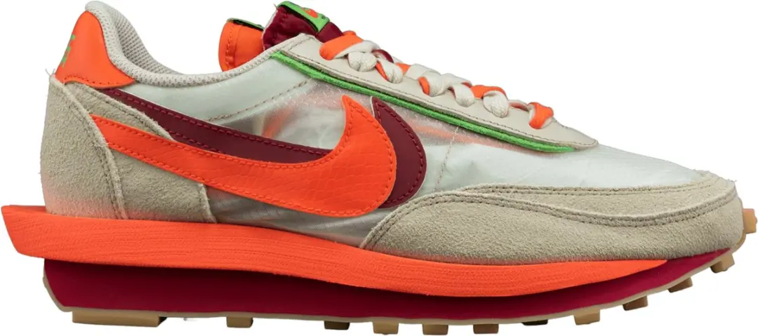 Nike LD Waffle sacai CLOT Kiss of Death Net Orange Blaze