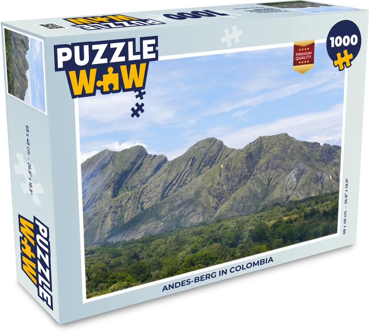 PuzzleWow Andes-berg in Colombia Legpuzzel 1000 Stuks - Multicolor