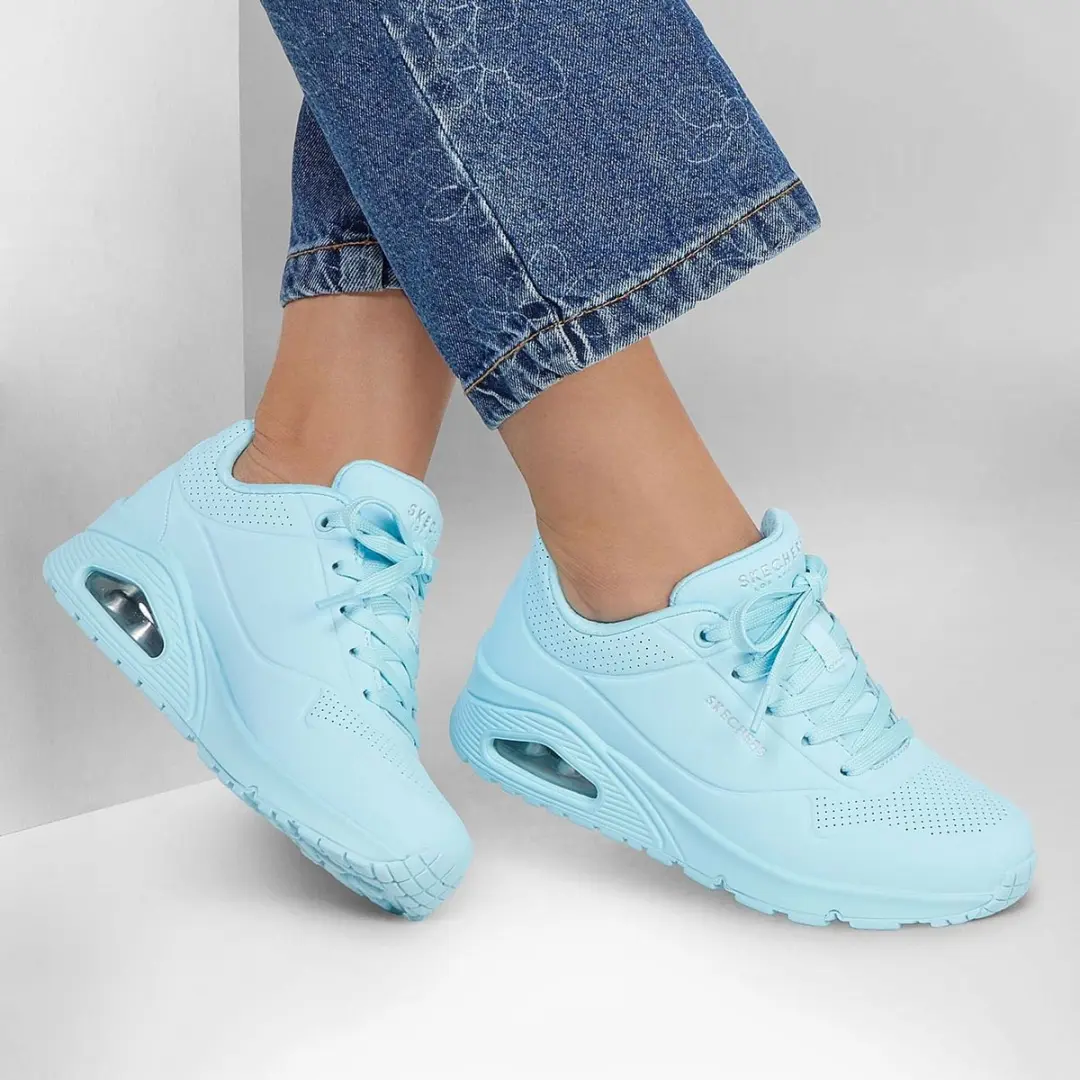 Skechers Uno Stand on Air Sneakers - 37 - Lichtblauw - afbeelding 2 van 6