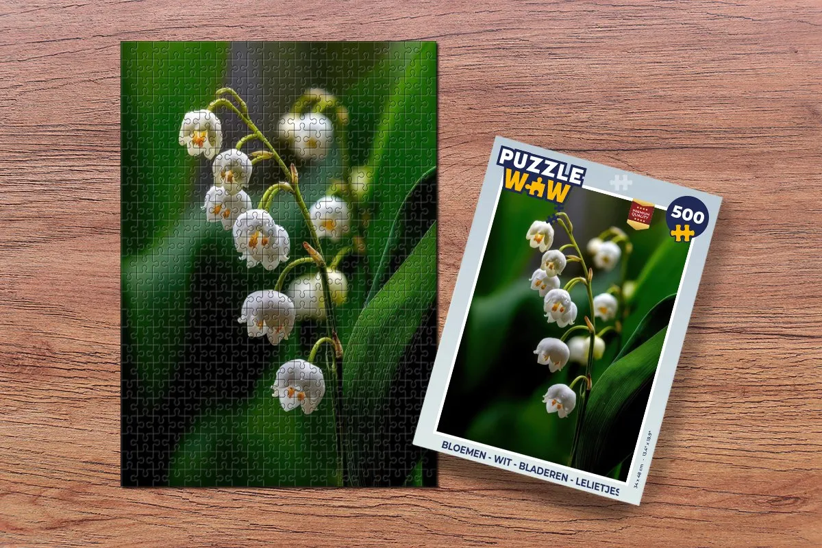 PuzzleWow Bloemen Legpuzzel 500 Stuks - Wit