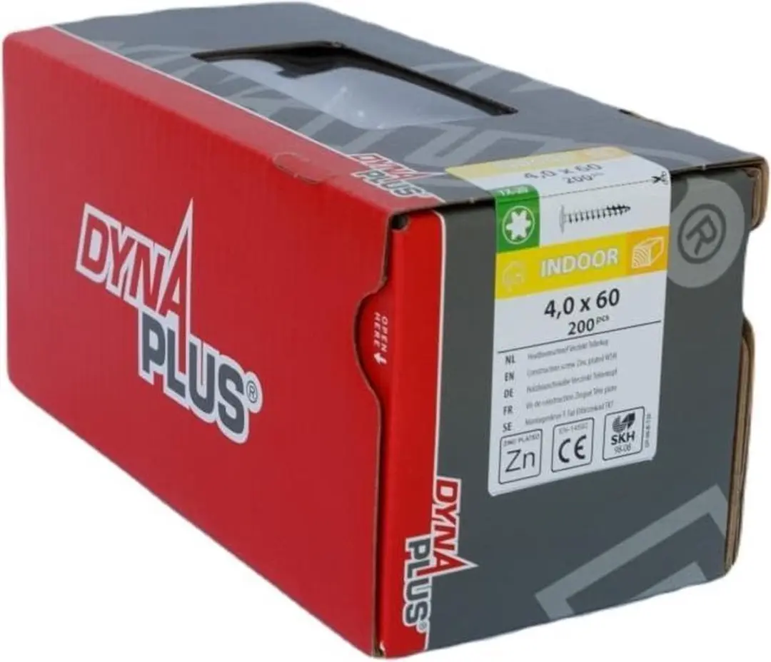 Dynaplus Tellerkopschroef TX20 4x60mm - 200 Stuks - Verzinkt - afbeelding 4 van 4