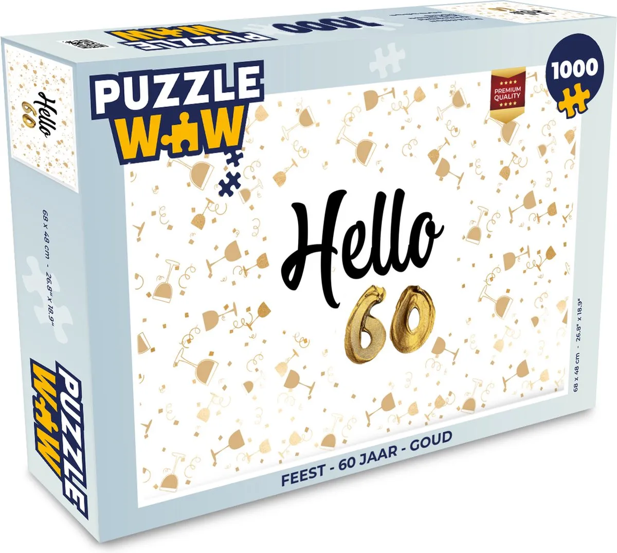 PuzzleWow Feest 60 Jaar Legpuzzel 1000 Stuks