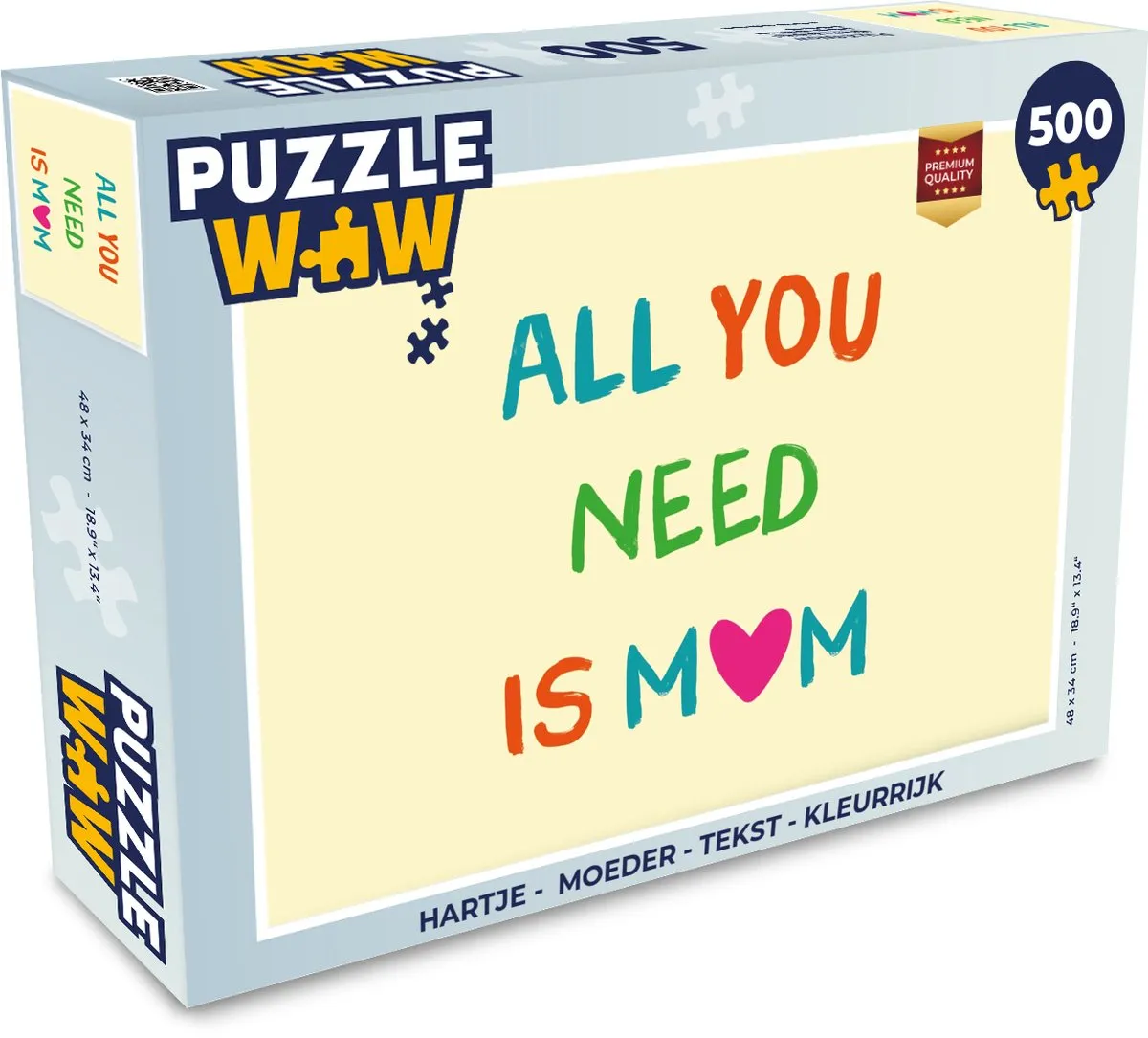 PuzzleWow Hartje Moeder Legpuzzel 500 Stuks