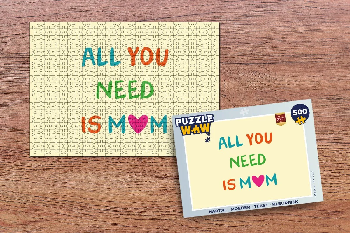 PuzzleWow Hartje Moeder Legpuzzel 500 Stuks - Kleurrijk
