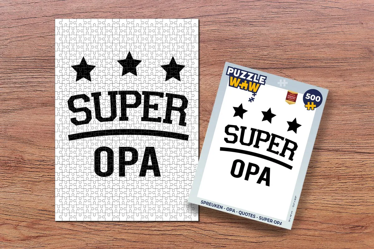 PuzzleWow Opa Quotes Legpuzzel 500 Stuks - Multicolor