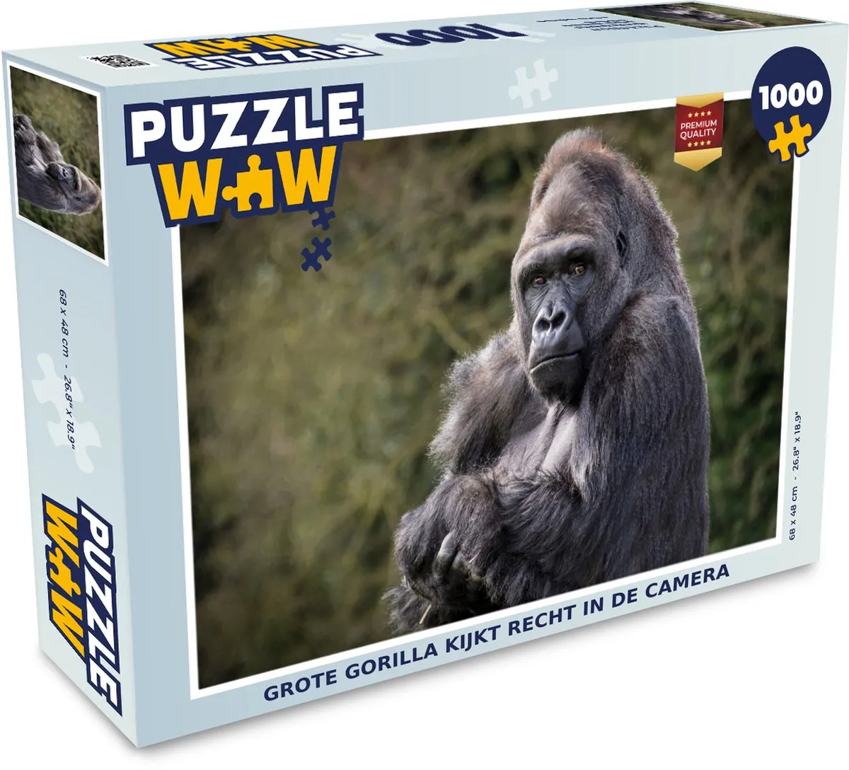 PuzzleWow Legpuzzel Grote Gorilla 1000 Stuks
