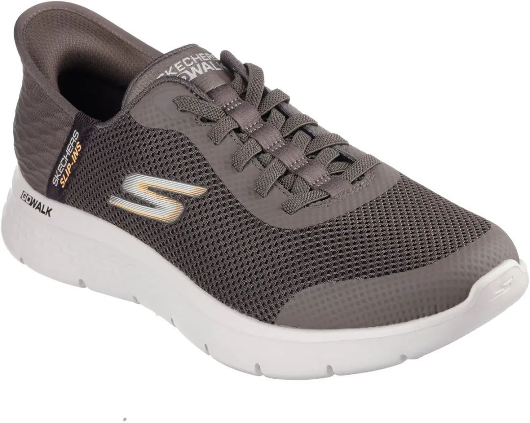 Skechers Go Walk Flex Hands Up Heren Sneakers - Bruin - afbeelding 3 van 6