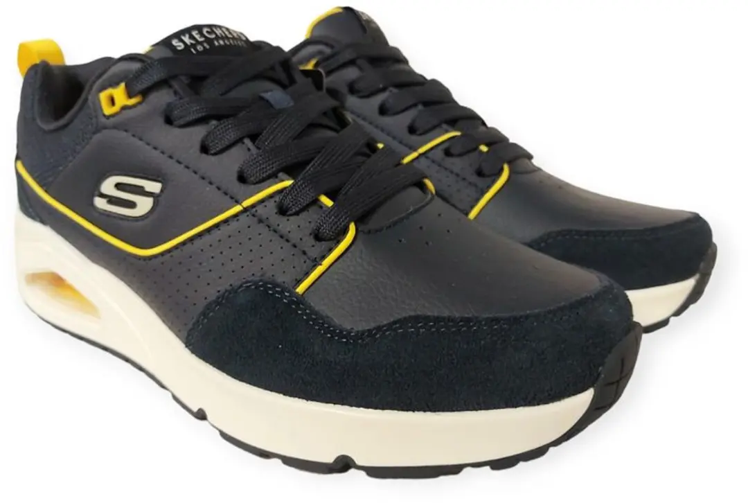 Skechers Sneaker UNO Retro one 183020/NVY Navy Blauw Geel