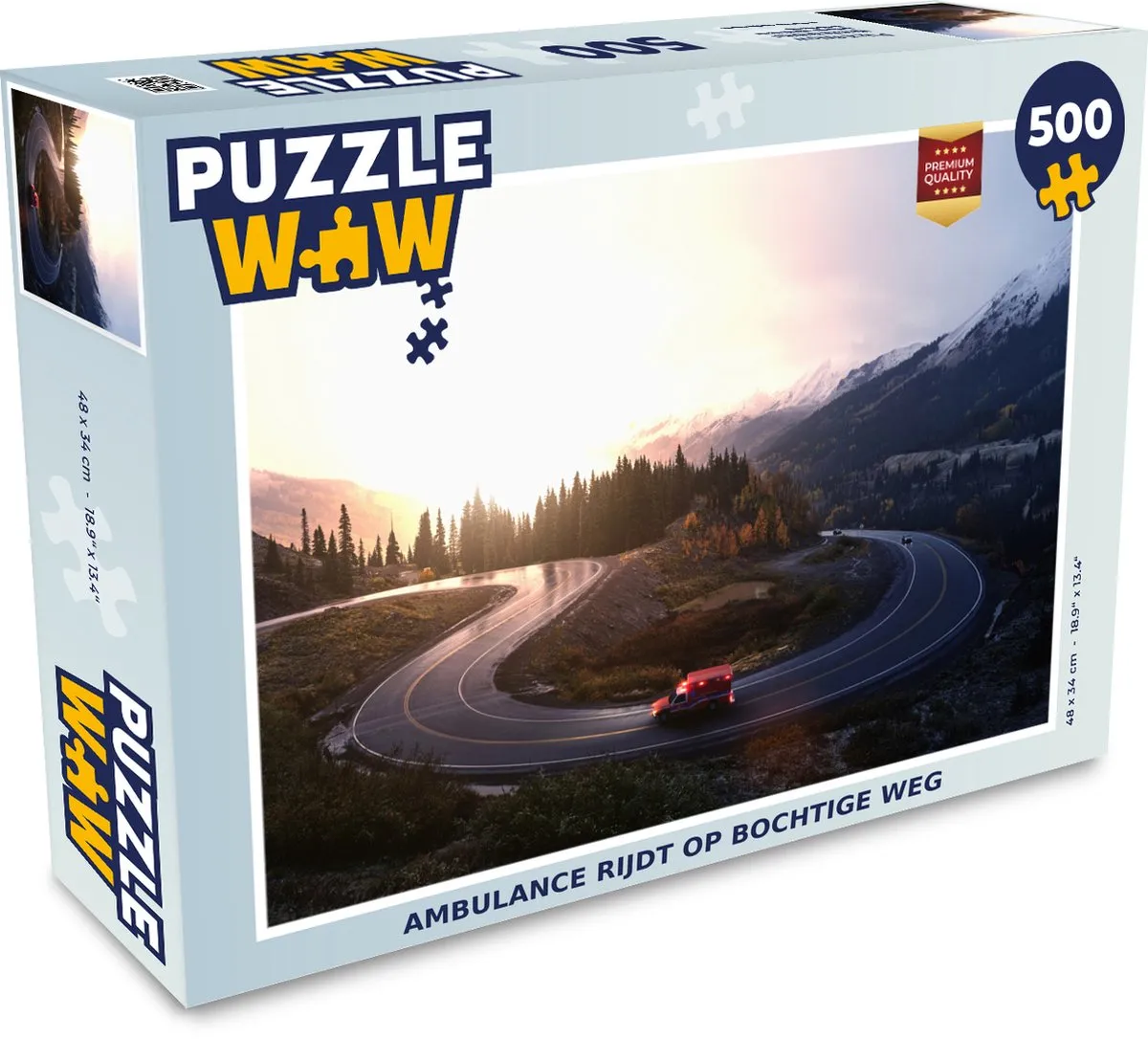 PuzzleWow Legpuzzel Ambulance 500 Stuks