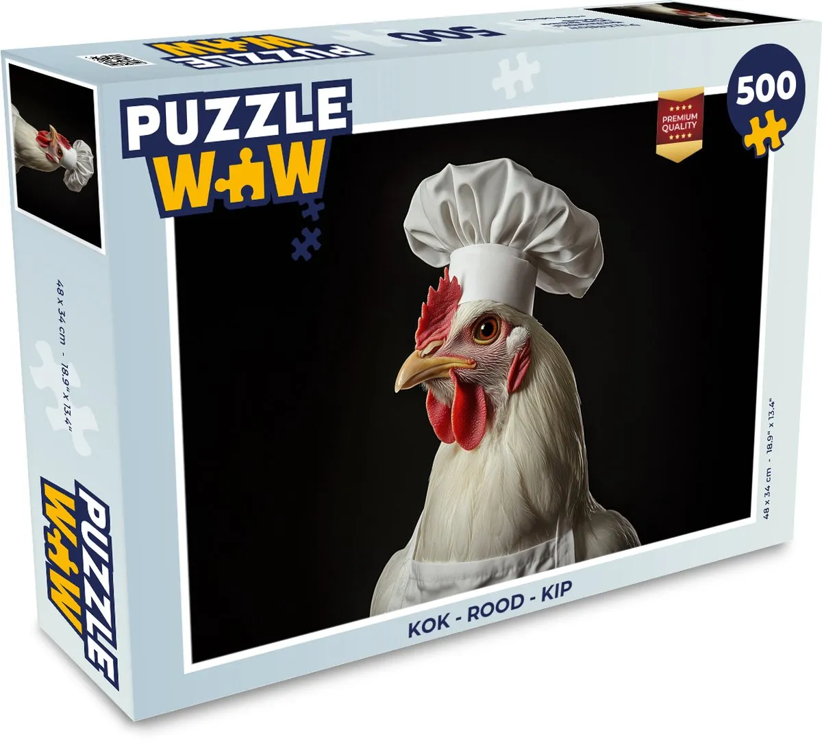 PuzzleWow Kok Legpuzzel 500 Stuks - Rood