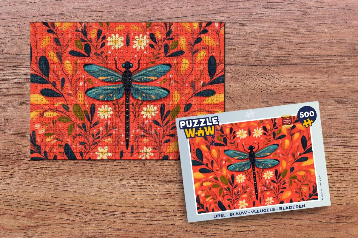 PuzzleWow Libel Puzzel 500 Stuks - Kleurrijk
