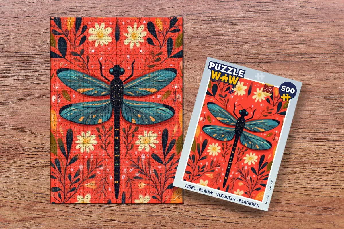 PuzzleWow Libel Puzzel 500 Stuks - Kleurrijk