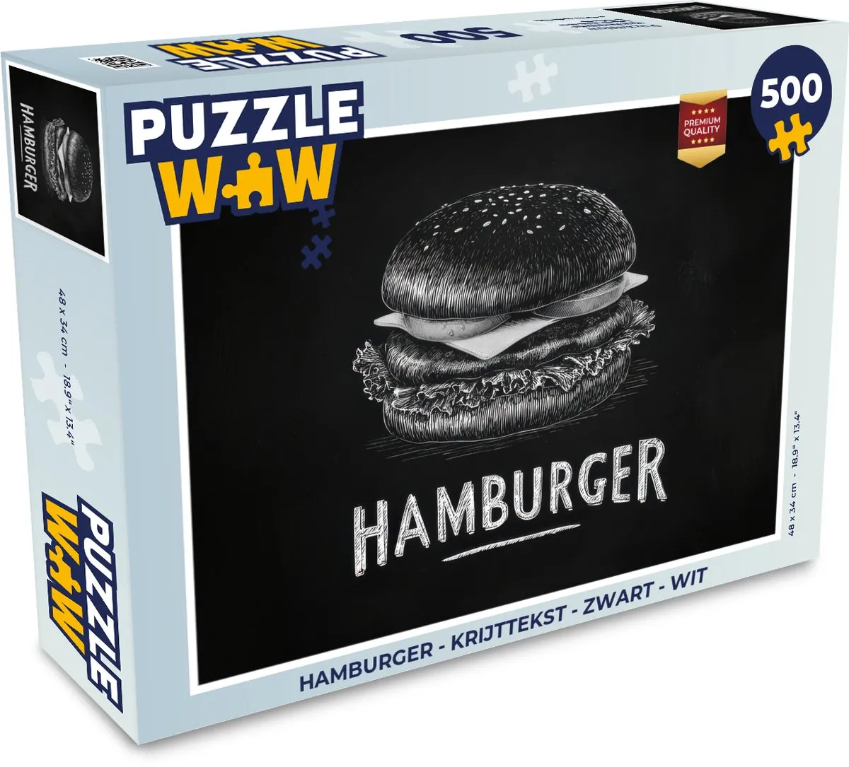 PuzzleWow Hamburger Legpuzzel 500 Stuks
