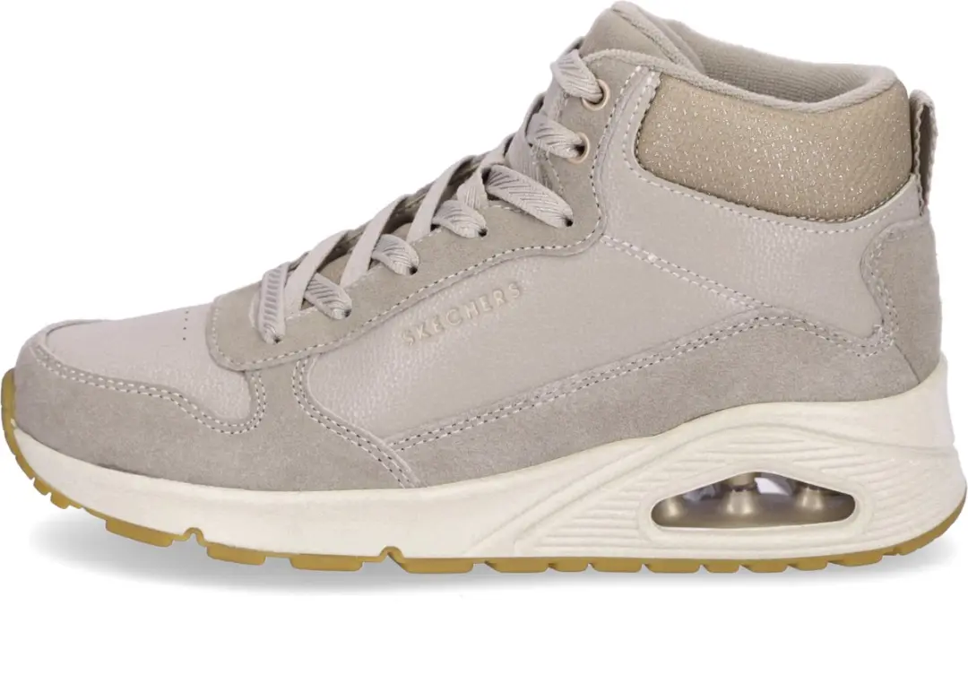 Skechers Uno Stacre Shine Dames Sneakers 178208 - Beige - afbeelding 2 van 6
