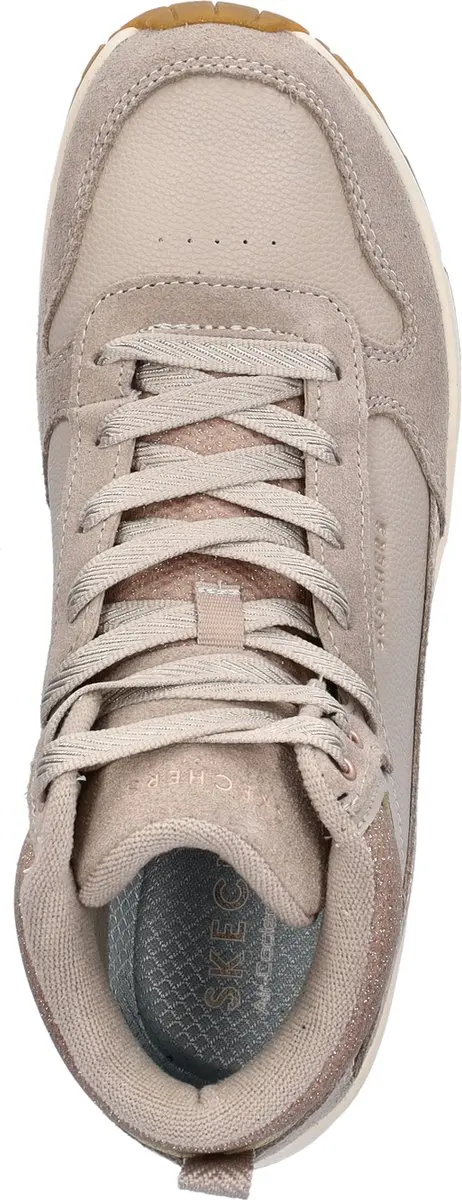 Skechers Uno Stacre Shine Dames Sneakers 178208 - Beige - afbeelding 5 van 6