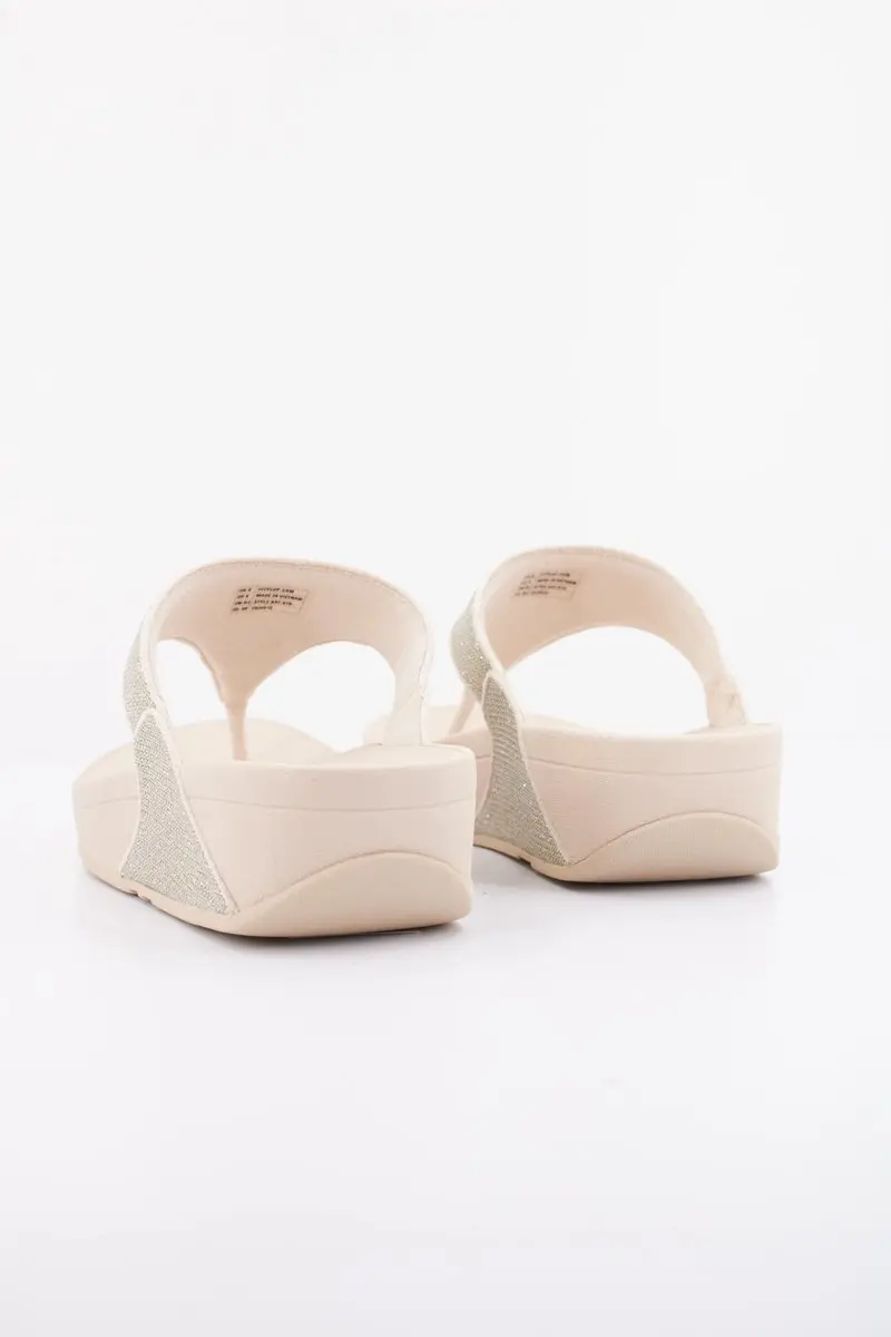 FitFlop Lulu Shimmerglitz Teenslipper 38 - Metallic Beige - afbeelding 3 van 6