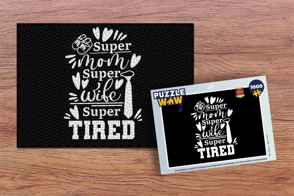 PuzzleWow Superheld Quote Legpuzzel 1000 Stuks - Multicolor