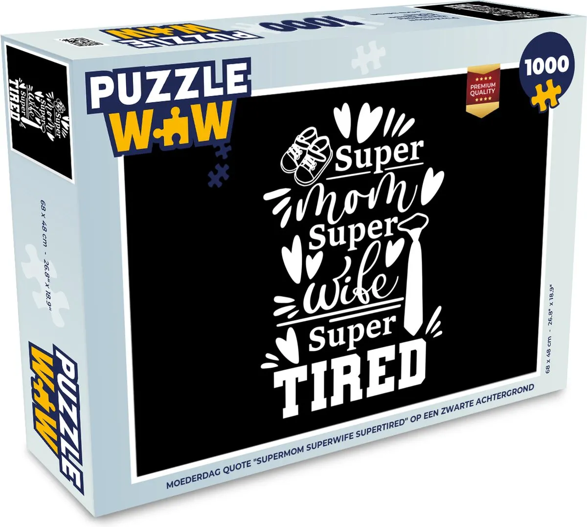 PuzzleWow Superheld Quote Legpuzzel 1000 Stuks