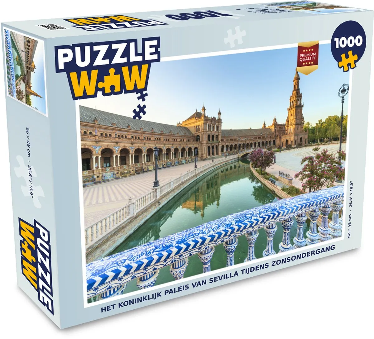 PuzzleWow Sevilla Zonsondergang Legpuzzel 1000 Stuks