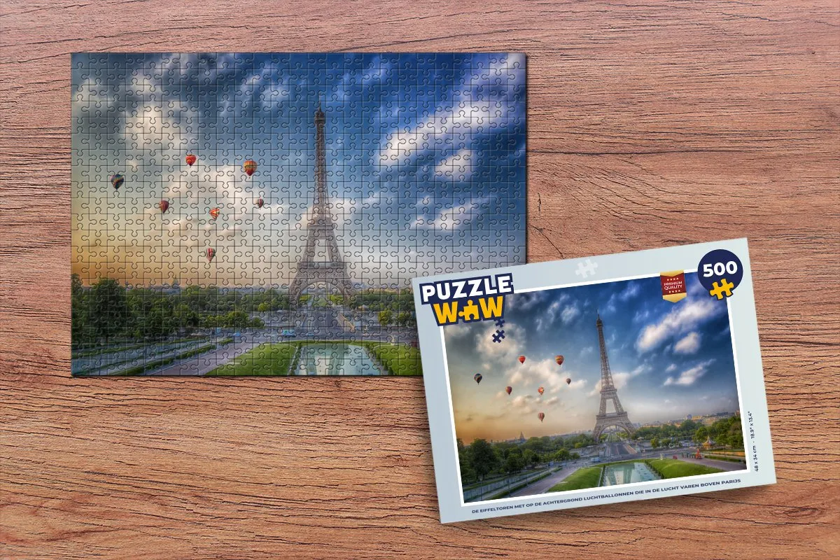 PuzzleWow Legpuzzel De Eiffeltoren 500 Stuks
