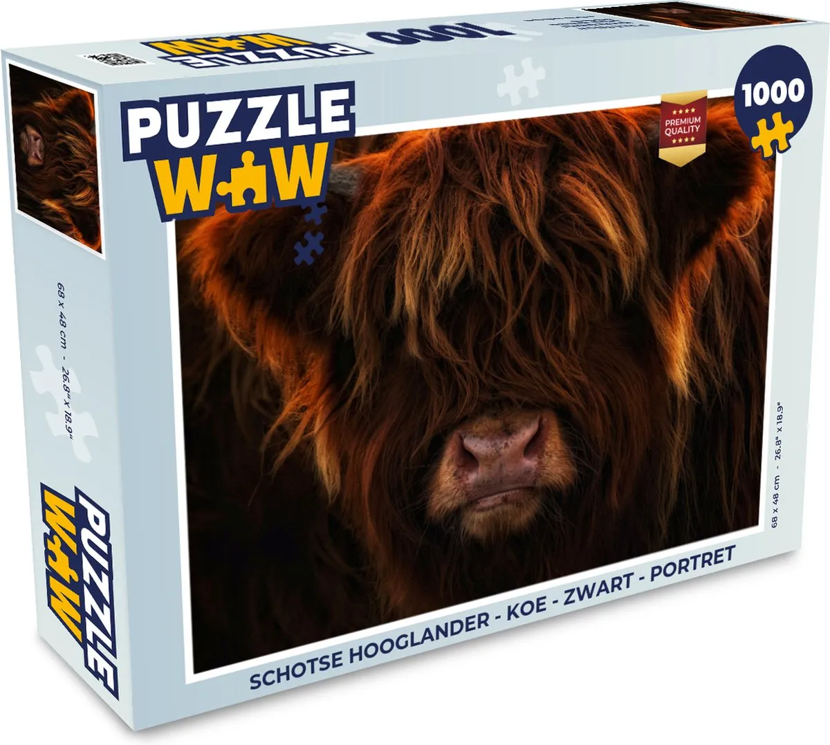 PuzzleWow Schotse Hooglander Legpuzzel 1000 Stuks