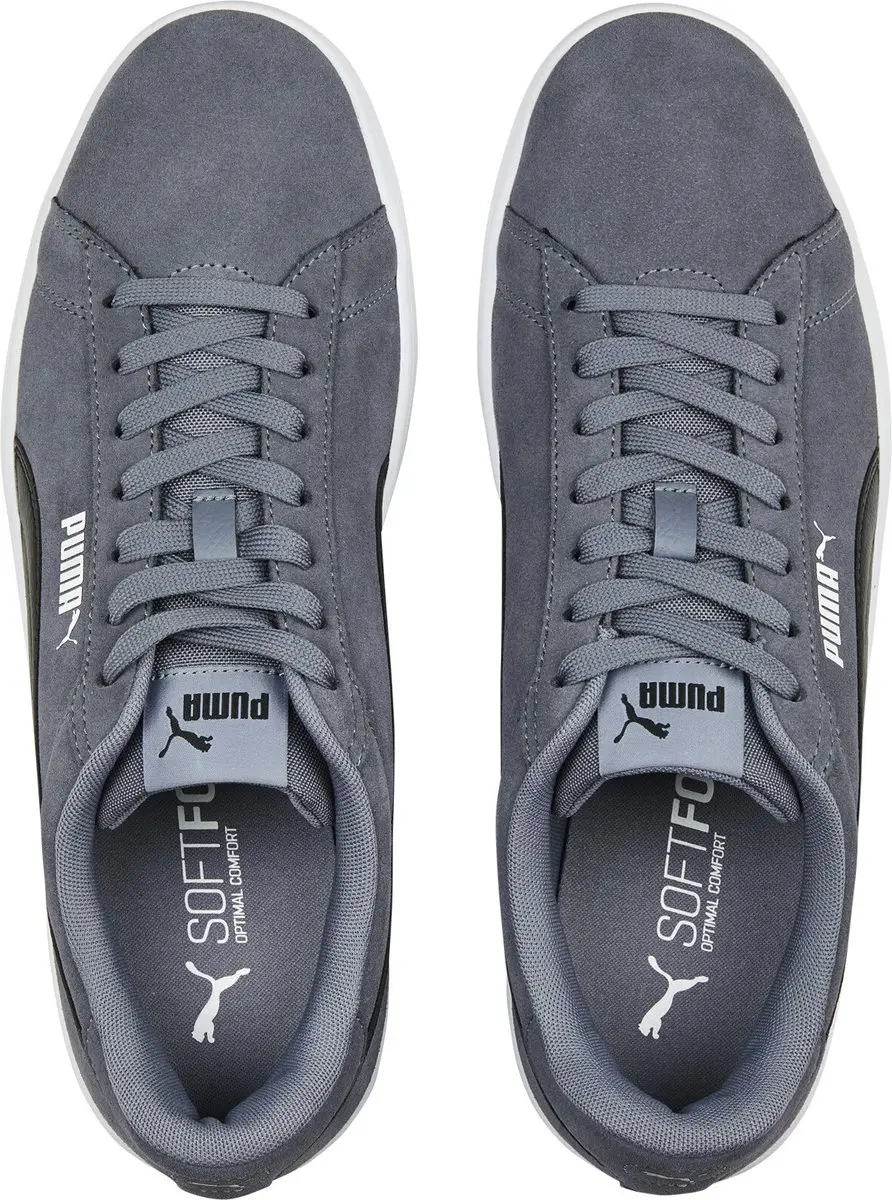 PUMA Smash 3.0 Unisex Sneakers - 42.5 - Grijs/Zwart/Wit - afbeelding 6 van 6