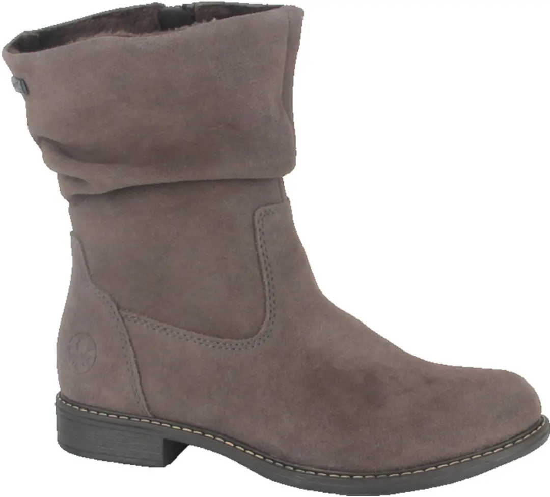 Rieker art. 74874-45 suede enkellaars taupe dames
