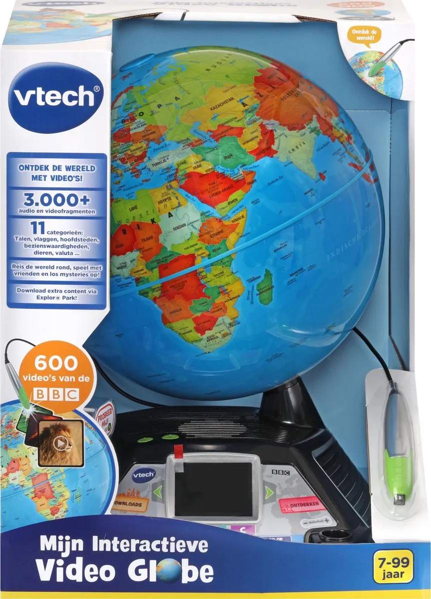 VTech Mijn Interactieve Video Globe - Educatief Speelgoed - Multikleuren