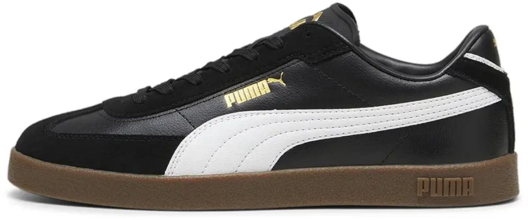 PUMA Club II Era Unisex Sneakers - 36 - Zwart/Wit/Goud - afbeelding 2 van 6