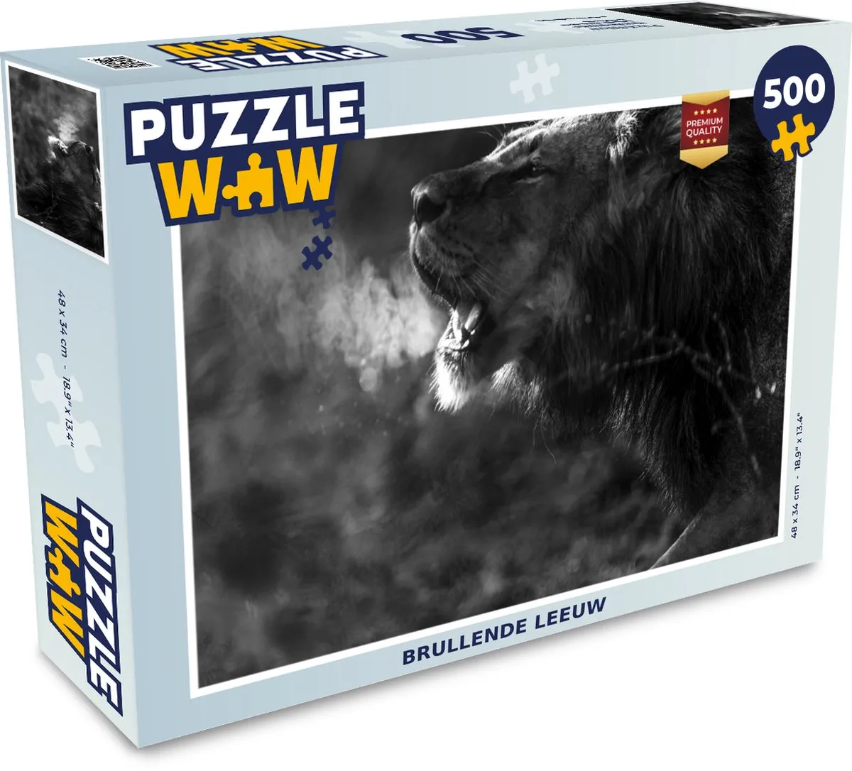 PuzzleWow Leeuw Wild Legpuzzel 500 Stuks